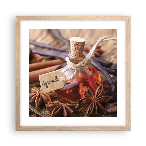 Plakát v rámu světlý dub - K jednotě těla a ducha - 40x40 cm