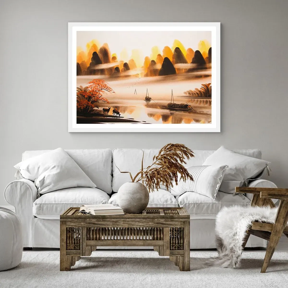 Plakát v bílém rámu - Dál než na Dálném východu - 91x61 cm