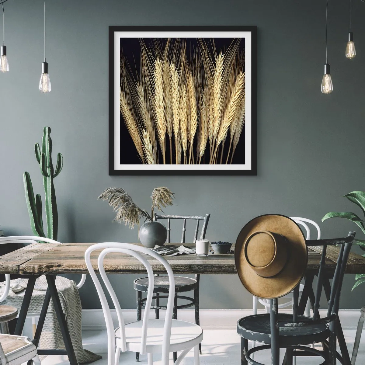 Plakát v černém rámu - Rustikální magie - 60x60 cm