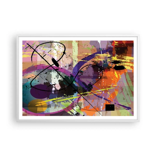 Plakát v bílém rámu - Lze přímo nebo kolem - 100x70 cm