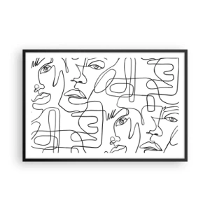 Plakát v černém rámu - Ve spletených emocích - 91x61 cm