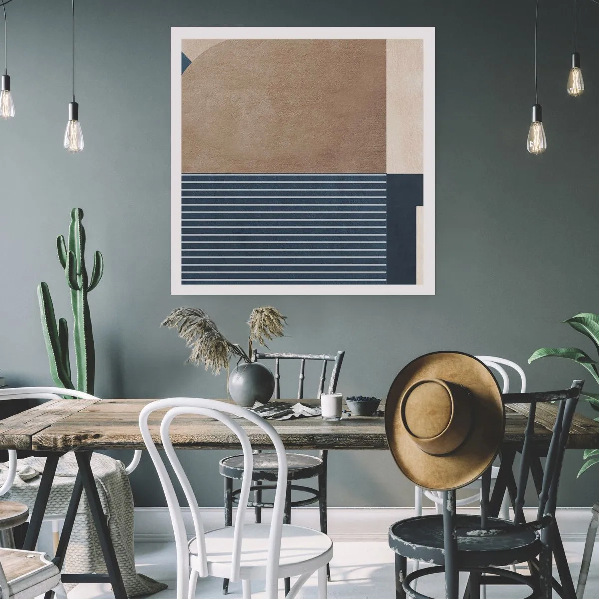 Plakát - Kompozice jednoduchosti a kulatosti - 60x60 cm