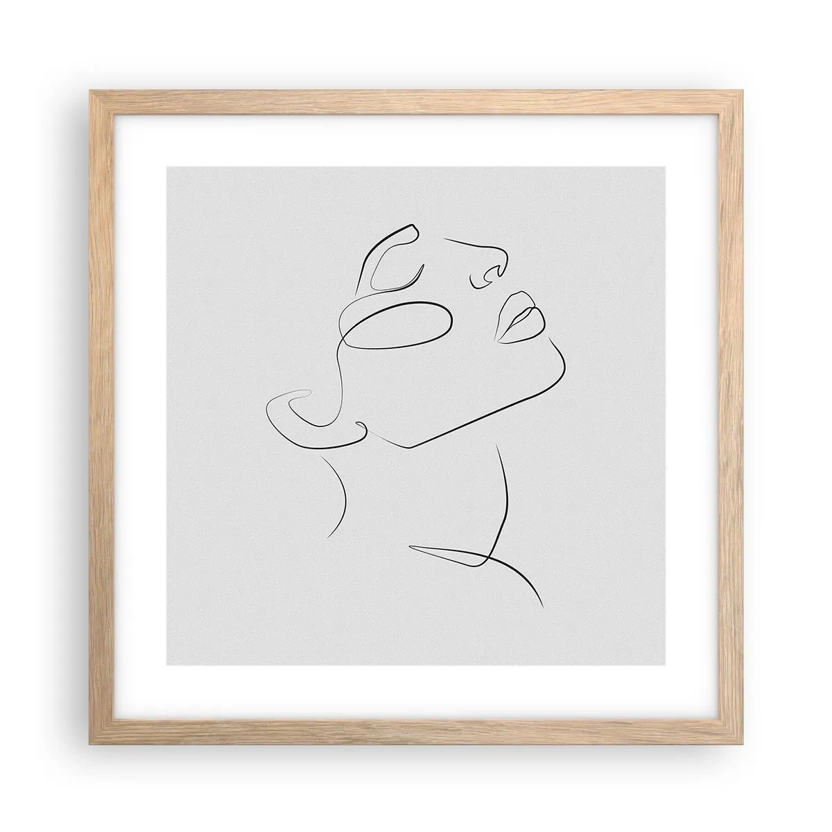 Plakát v rámu světlý dub - Meandry snu - 40x40 cm