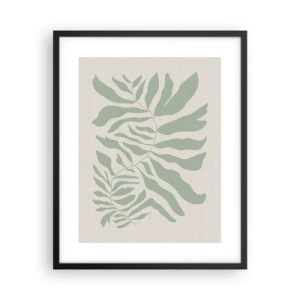 Plakát v černém rámu - Smaragdová větev - 40x50 cm
