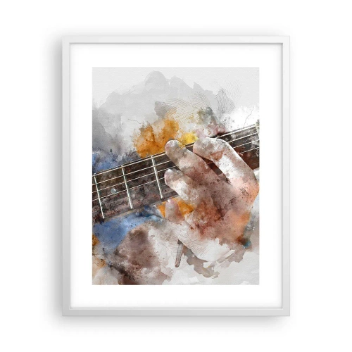 Plakát v bílém rámu - Poezie mezi strunami - 40x50 cm