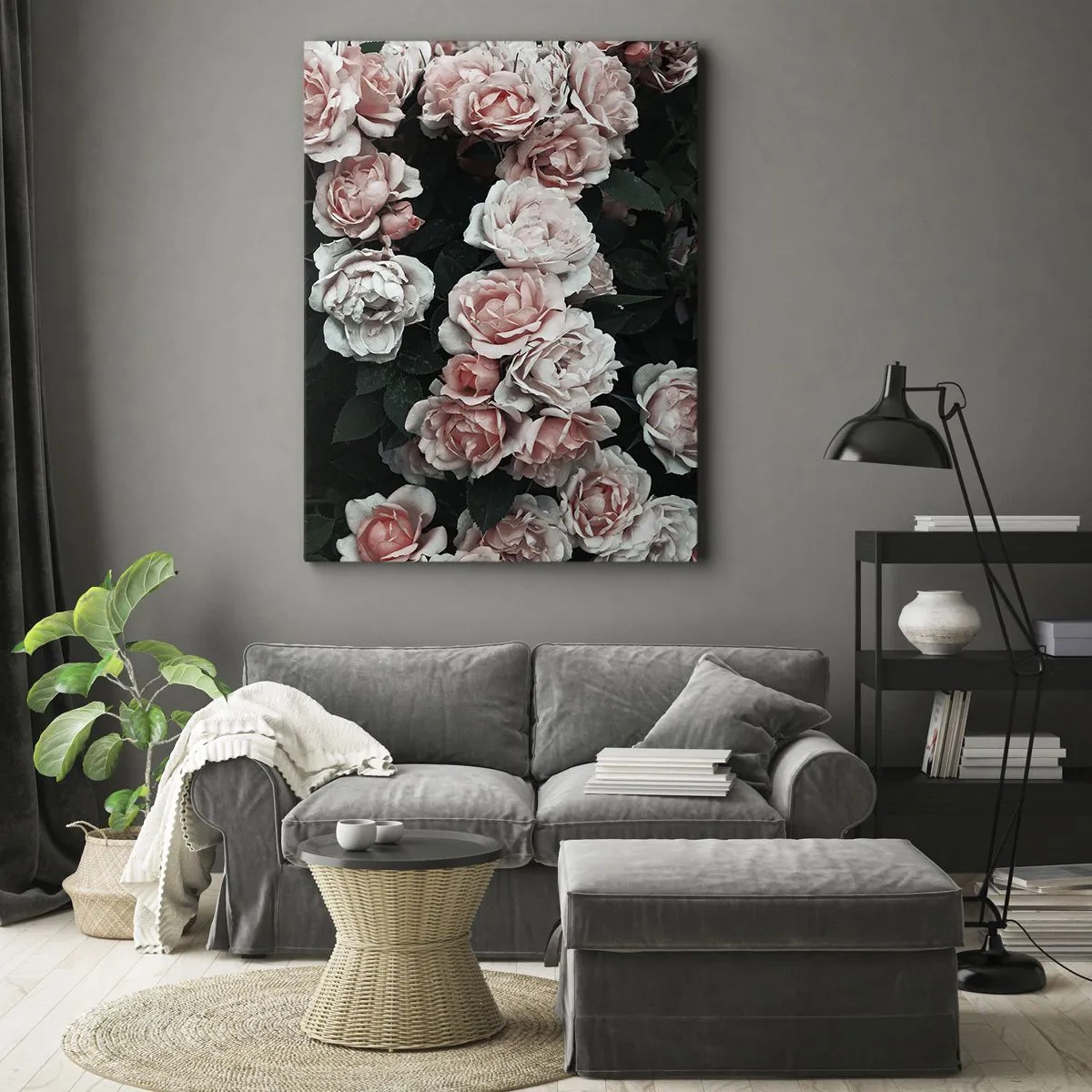Obraz na plátně - Růžový ansámbl - 50x70 cm