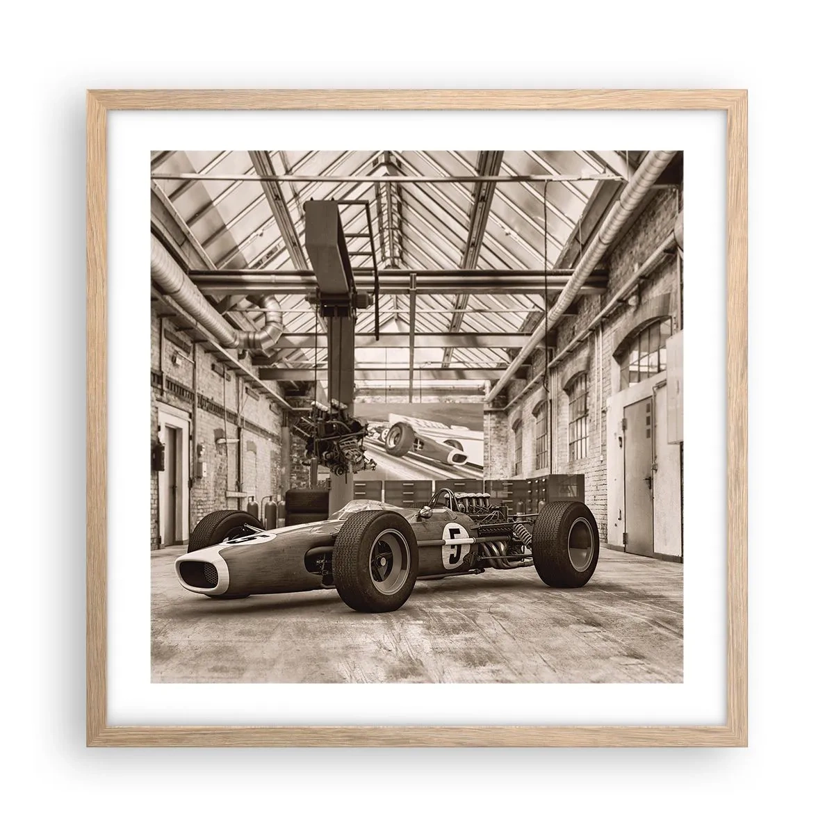 Plakát v rámu světlý dub - Odpočinek vítěze - 50x50 cm