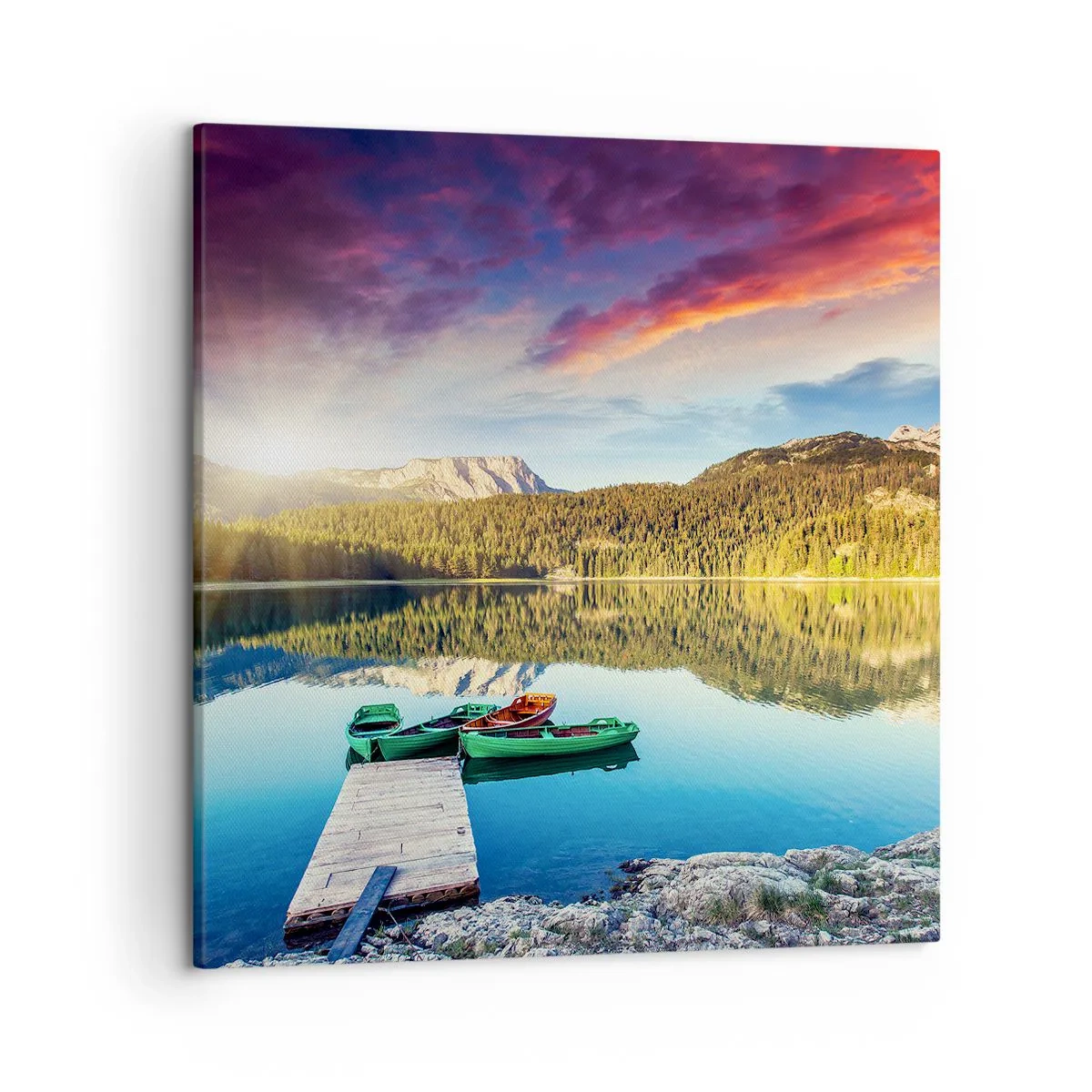 Obraz na plátně - U vody hladké jako zrcadlo - 50x50 cm