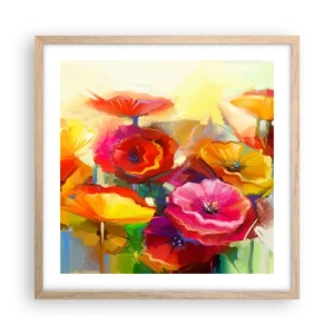 Plakát v rámu světlý dub - Nejenom červené - 50x50 cm