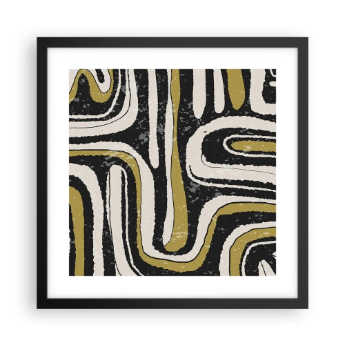 Plakát v černém rámu - Kompozice: trakty a uličky - 40x40 cm