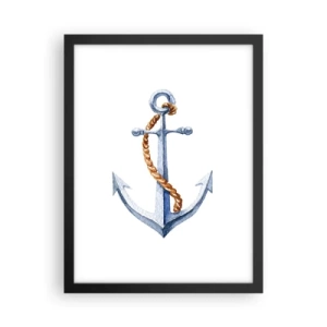 Plakát v černém rámu - Ahoj, dobrodružství! - 30x40 cm