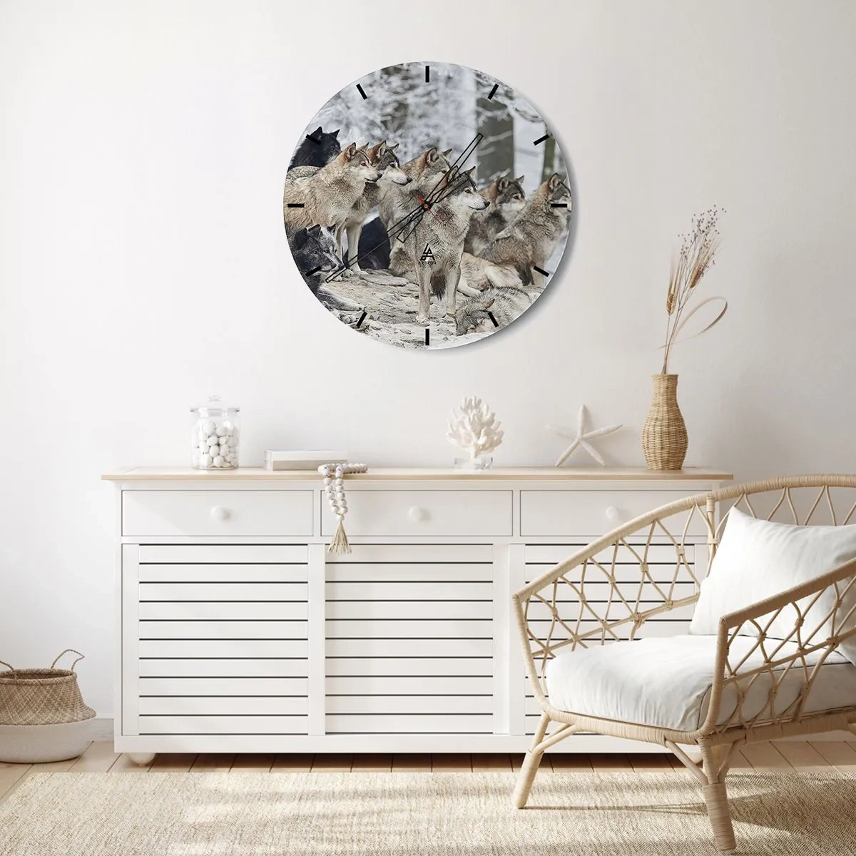 Nástěnné hodiny - Rodina a přátelé - 40x40 cm