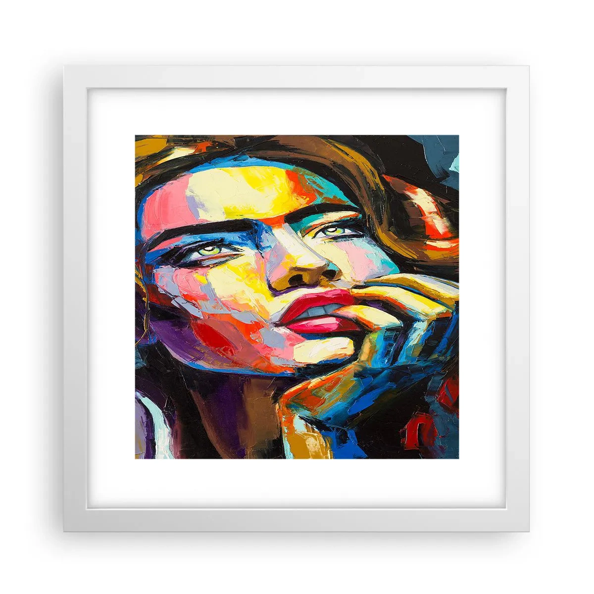 Plakát v bílém rámu - Sny, jak ptáci letí oblohou - 30x30 cm