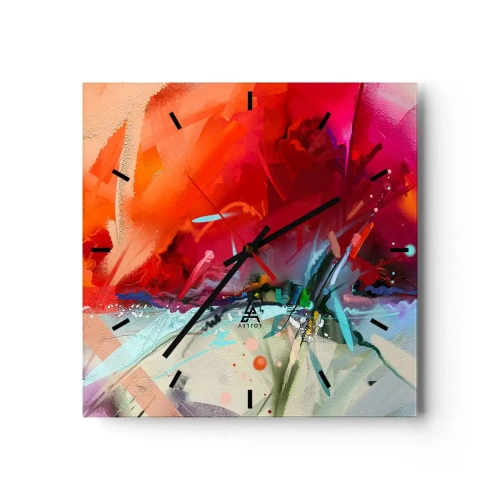 Nástěnné hodiny - Exploze světel a barev - 30x30 cm