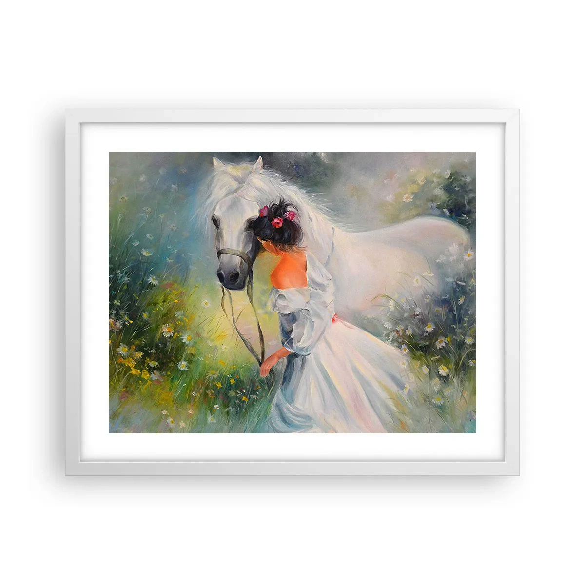 Plakát v bílém rámu - Jako z krásného snu - 50x40 cm