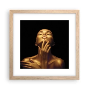 Plakát v rámu světlý dub - Jako zlaté hedvábí - 30x30 cm
