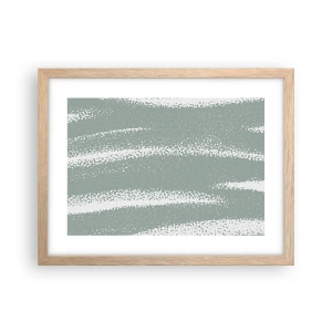 Plakát v rámu světlý dub - Abstrakce v zimním stylu - 40x30 cm