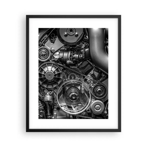 Plakát v černém rámu - Poezie mechaniky - 40x50 cm