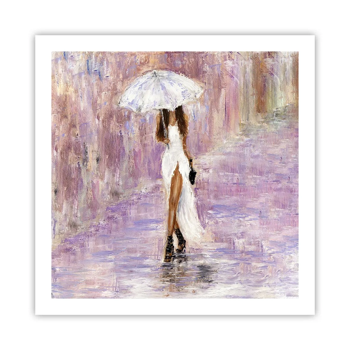 Plakát - V liliovém dešti - 60x60 cm