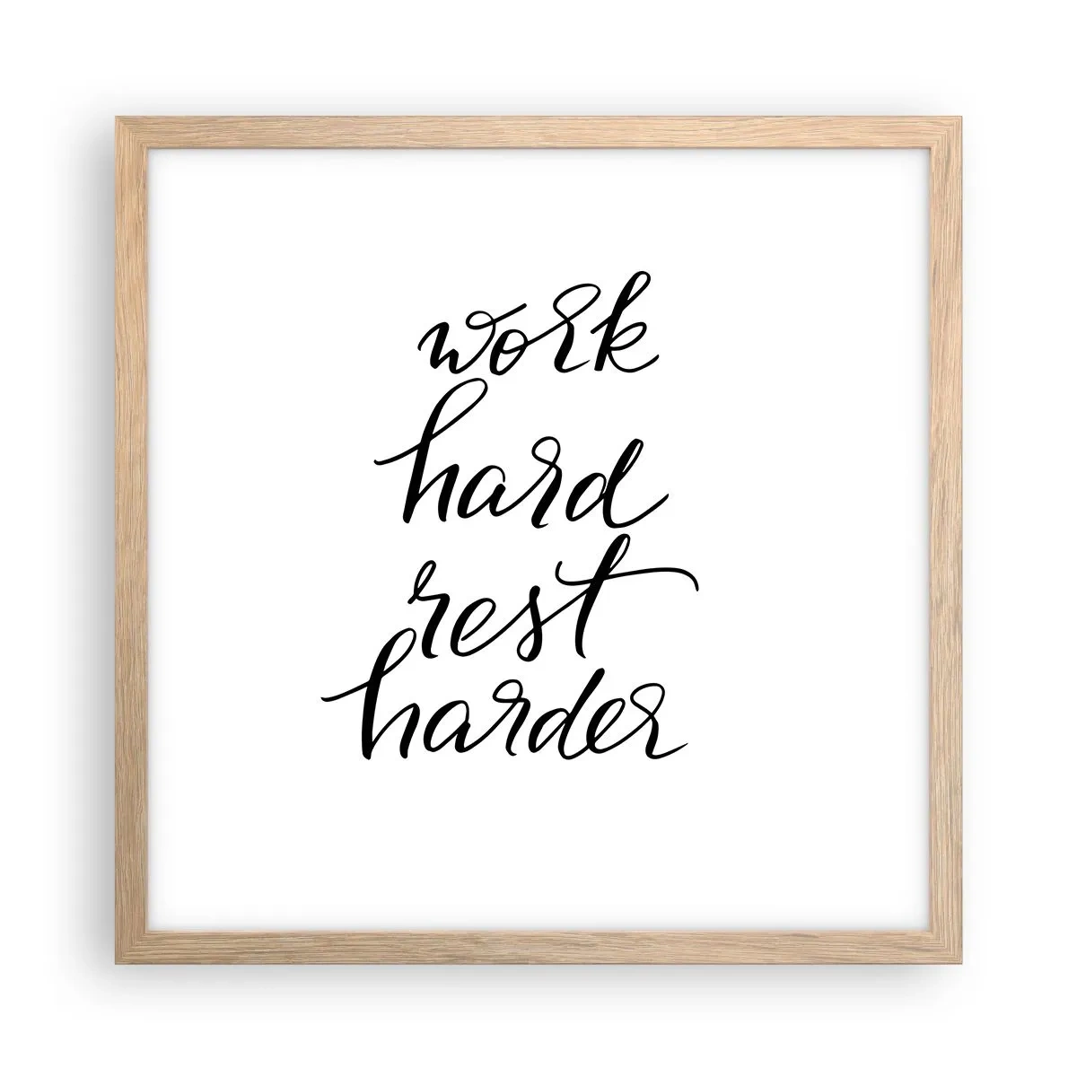 Plakát v rámu světlý dub - Životní rovnováha - 40x40 cm