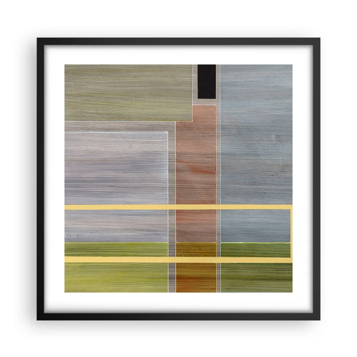 Plakát v černém rámu - Jednoduše a v klidu - 50x50 cm