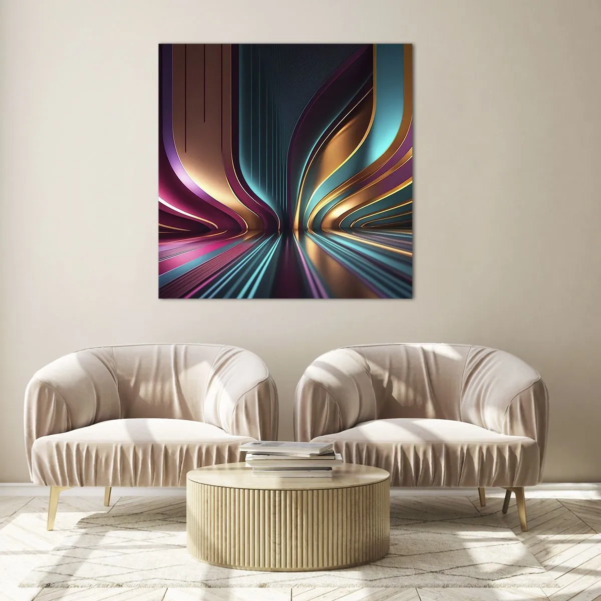 Obraz na skle - Architektura světla - 70x70 cm