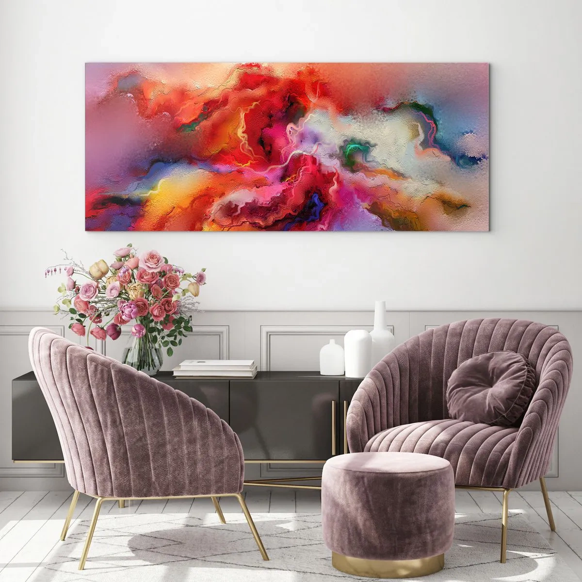 Obraz na skle - Jak zachytit sny - dým - 100x40 cm