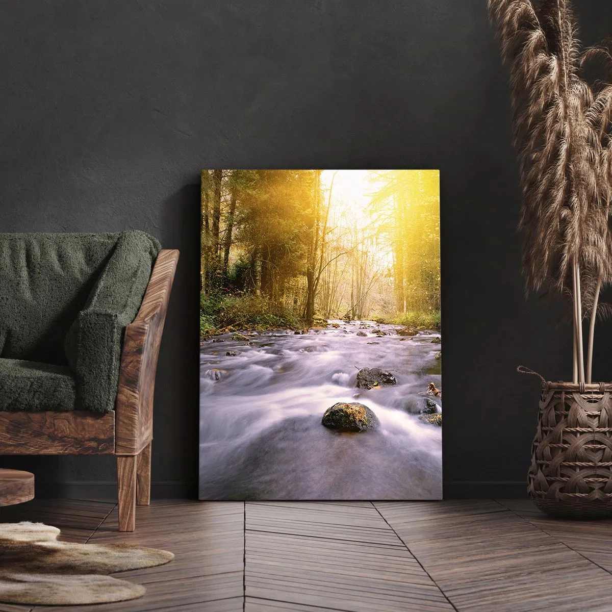 Obraz na plátně - Malachit ve stříbrně-zlaté podobě - 70x100 cm