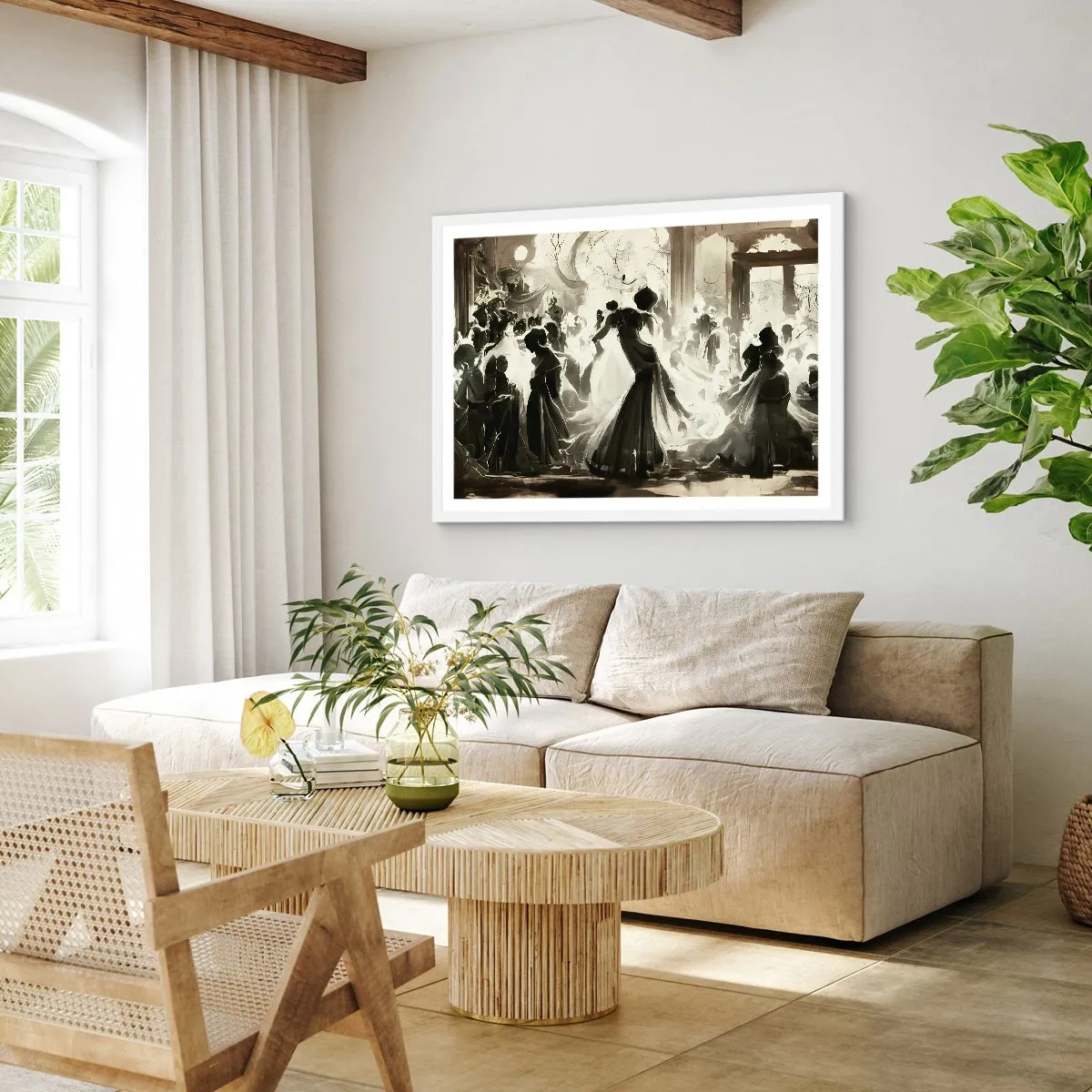 Plakát v bílém rámu - Velká maškaráda - 91x61 cm