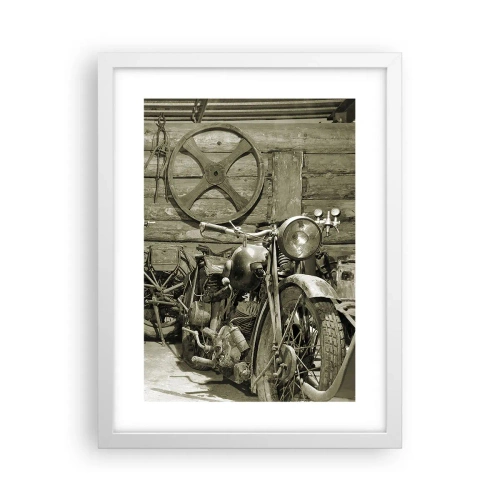 Plakát v bílém rámu - V kůlně strýce Vládi - 30x40 cm