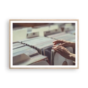 Plakát v rámu světlý dub - Hledání emocí - 100x70 cm