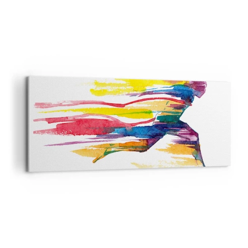 Obraz na plátně - Duhový běh - 100x40 cm