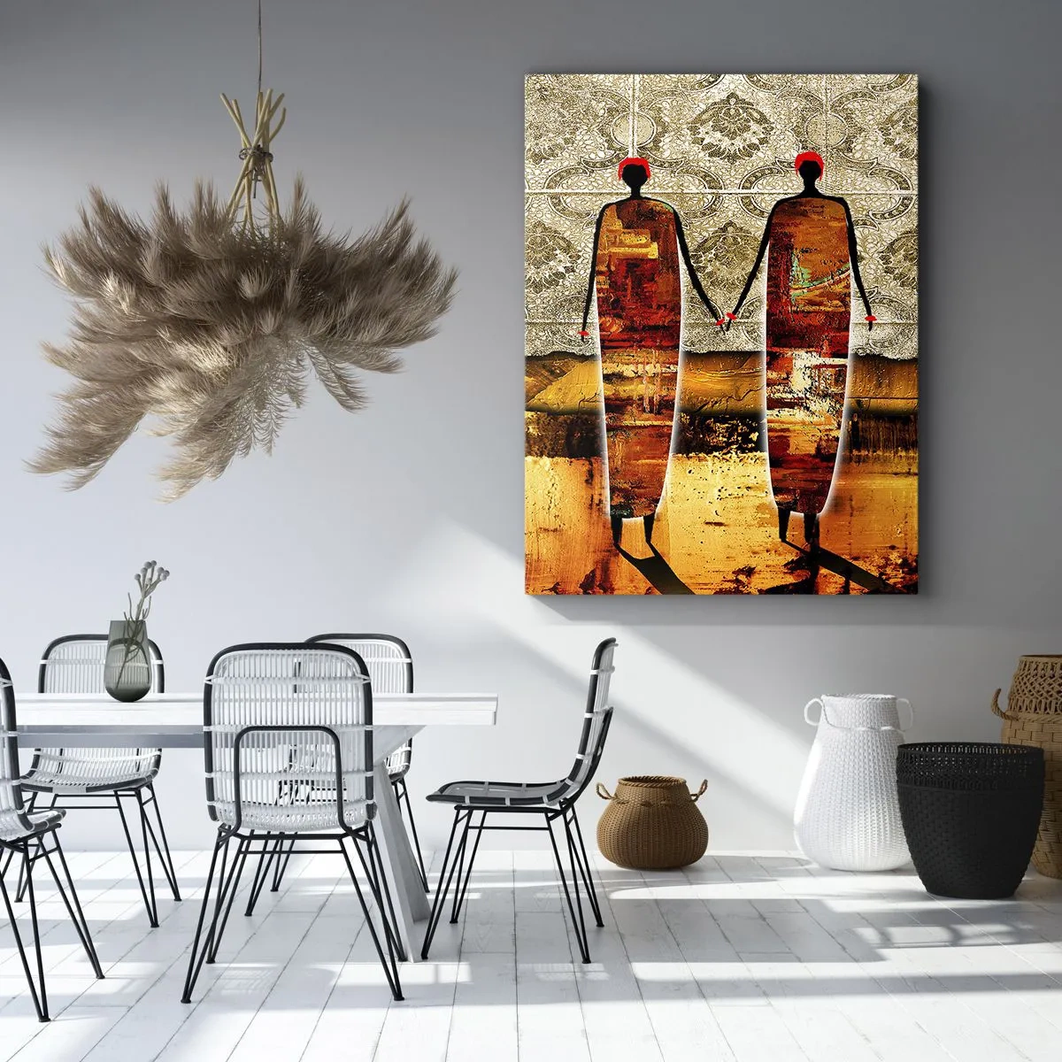 Obraz na plátně - Etnická kompozice v barvách Afriky - 50x70 cm
