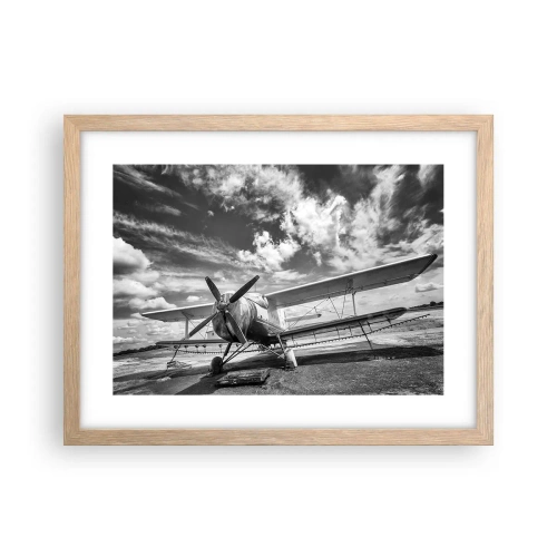 Plakát v rámu světlý dub - Nemohu se toho dočkat! - 40x30 cm