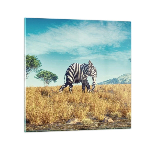 Obraz na skle - Šedá už není v módě - 70x70 cm