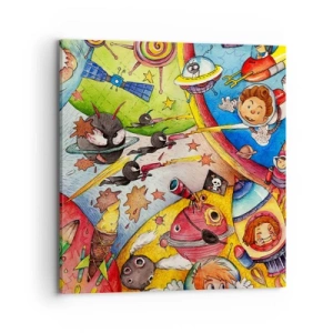 Obraz na plátně - Velké vesmírné dobrodružství - 70x70 cm