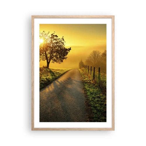 Plakát v rámu světlý dub - Medové odpoledne - 50x70 cm