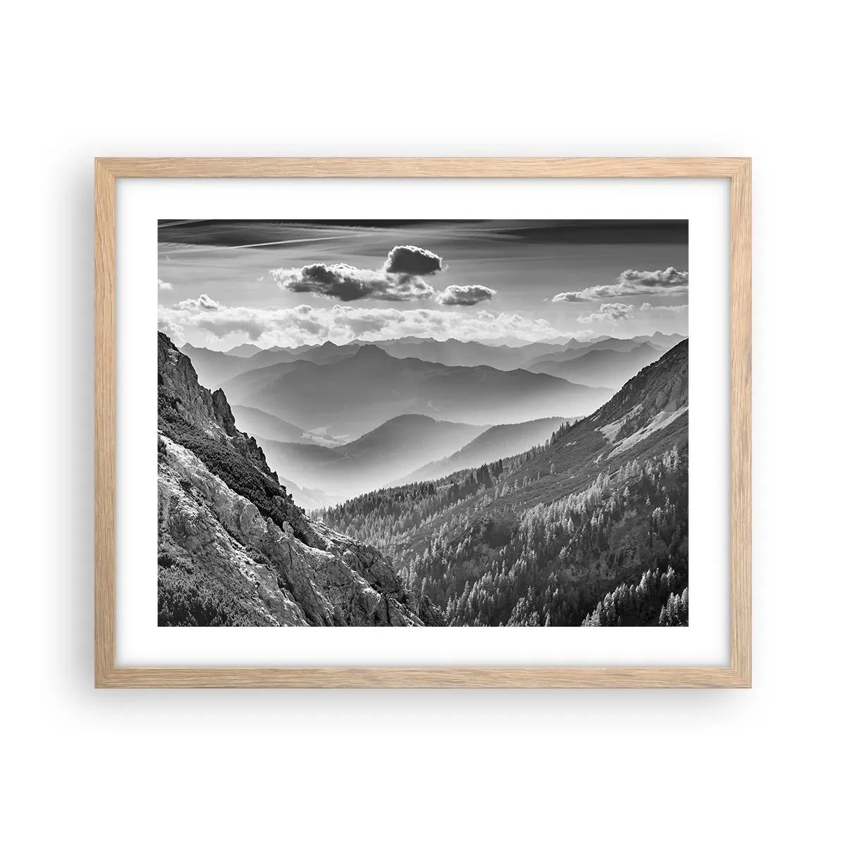 Plakát v rámu světlý dub - Až k obzoru - 50x40 cm