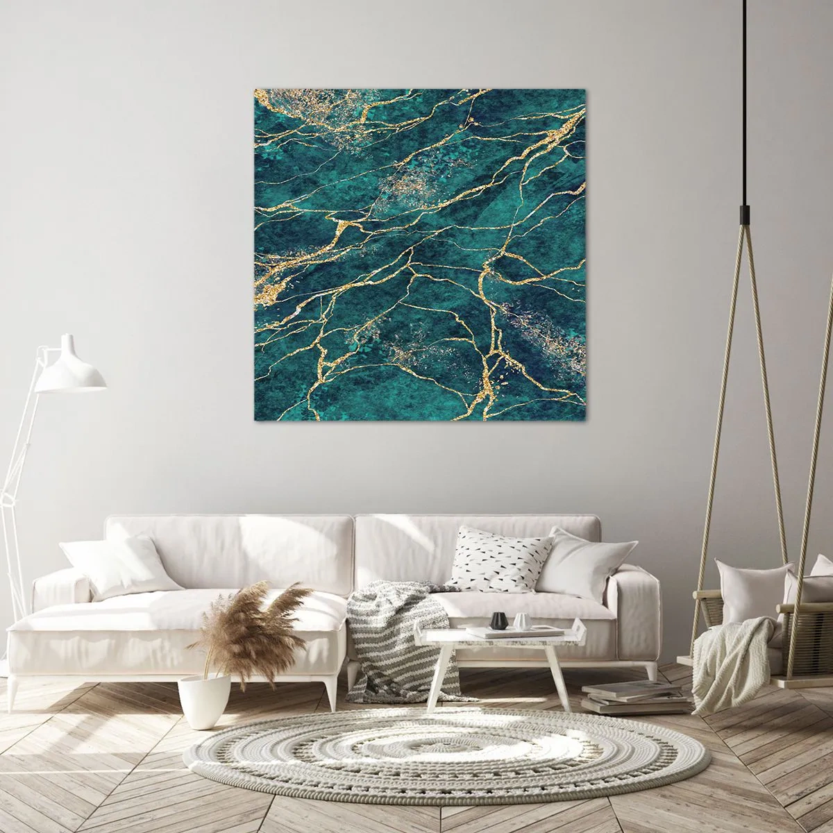 Obraz na plátně - Zlatá žíla - 50x50 cm