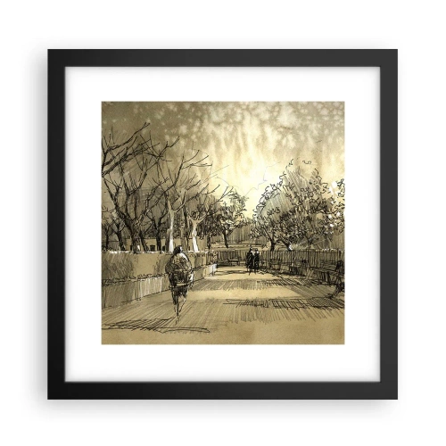 Plakát v černém rámu - Pírkem zastavený okamžik - 30x30 cm