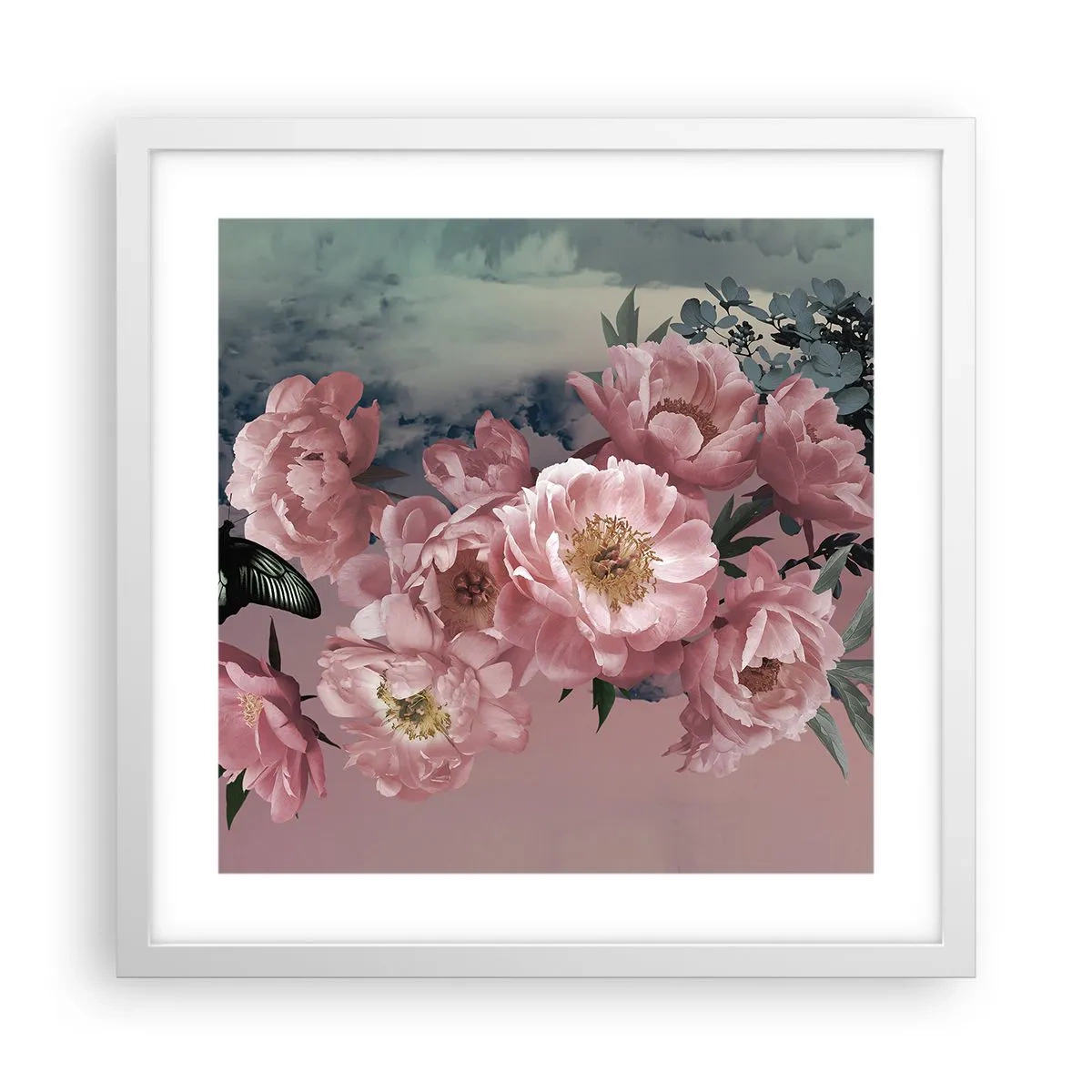 Plakát v bílém rámu - Vrchol romantismu - 40x40 cm