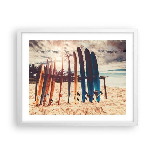 Plakát v bílém rámu - Dobrou noc, nashle zítra. - 50x40 cm