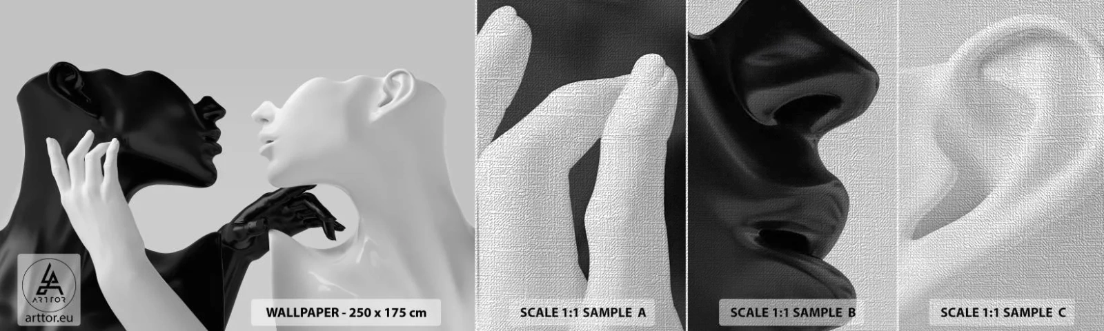 Vzor Fototapety Premium Canvas - Přitažlivost – touha - Abstrakce, Manekýn, Socha - 100x30 cm