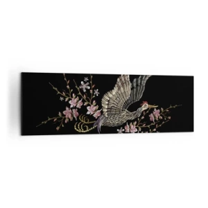 Obraz na plátně - Exotický vyšívaný pták - 160x50 cm
