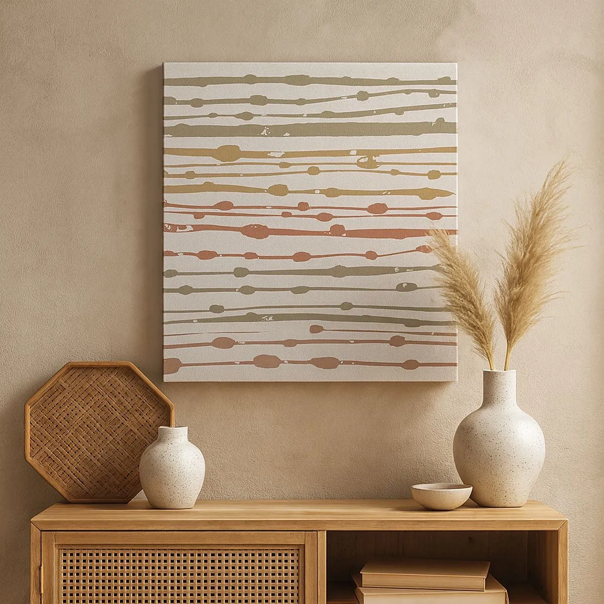 Obraz na plátně - Hudební záznam barev - 30x30 cm