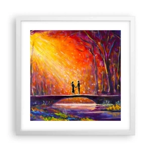 Plakát v bílém rámu - Nebe je taky miluje - 40x40 cm