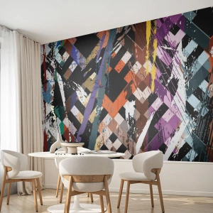 Fototapeta Premium Sand - Umocněné na druhou - Abstrakce, Kus, Moderní vzor - 100x70 cm