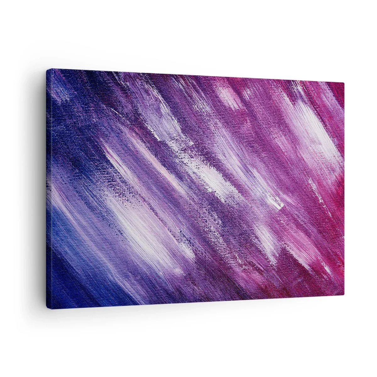 Obraz na plátně - Abstraktní tahy štětcem v odstínech fialové a růžové - 70x50cm - Když fouká sluneční vítr - Moderní nástěnná dekorace do obývacího pokoje a ložnice ARTTOR