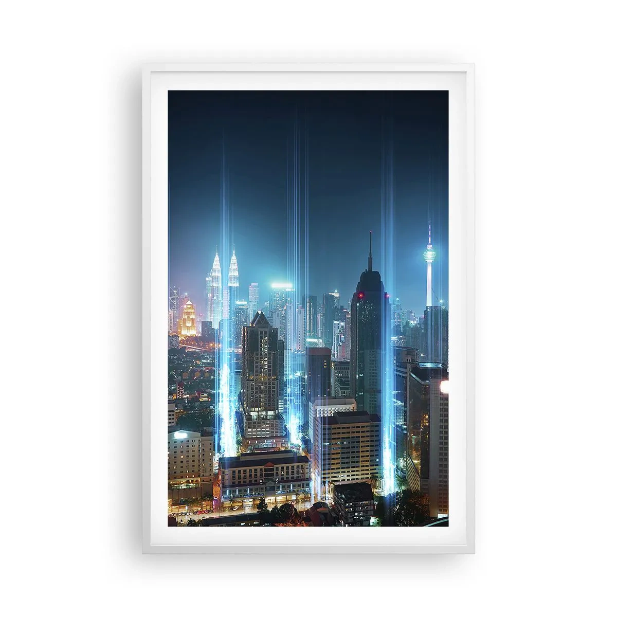 Plakát v bílém rámu - Berlinským způsobem do nebe - 61x91 cm