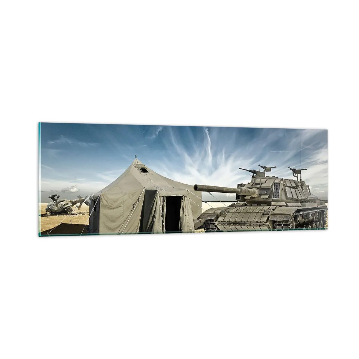 Obraz na skle - Militantní sen - 90x30 cm